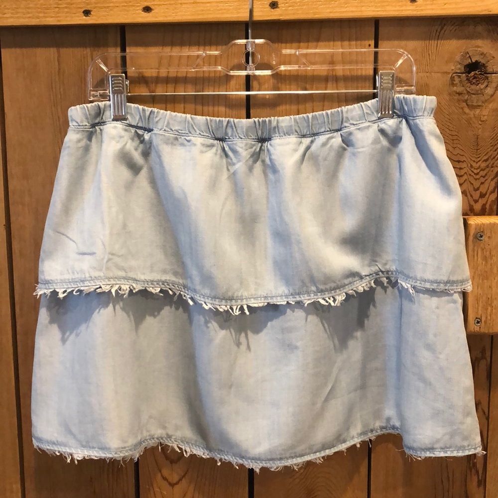 Blue layered Skater Skirt